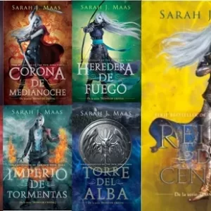 Pack Saga Trono de Cristal (7 Libros): Trono de Cristal + Corona de medianoche + Heredera de fuego + Reina de las sombras + Imperio de tormentas + Torre del Alba + Reino de cenizas de Sarah J. Maas